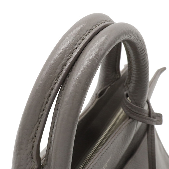 Yves Saint Laurent Cava Rive Gauche Tote Bag Leather Gray - Picture 8 of 9